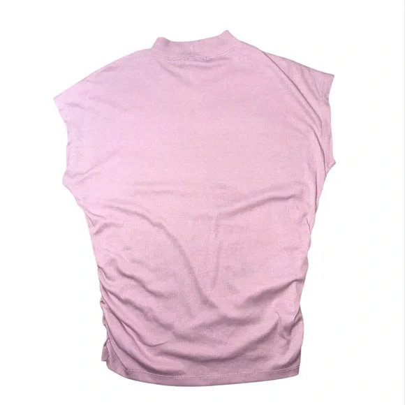 Sanctuary Cap Sleeve Ribbed Crossover T-Shirt In Misty Rose Pink Size XXS/XS - Picture 11 of 11